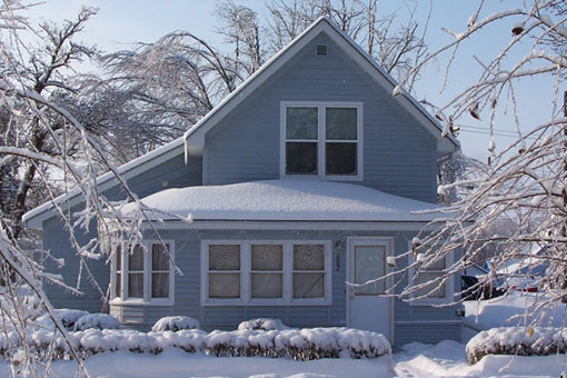 House painting in winter
